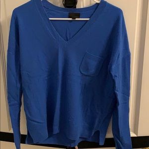 J Crew Blue Italian Cashmere Sweater Size XS